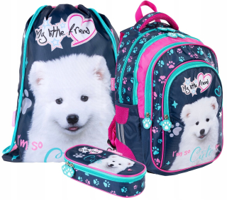 Viackomorový školský batoh Dog St Majewski Multicolor 22 l + 2 ďalšie produkty
